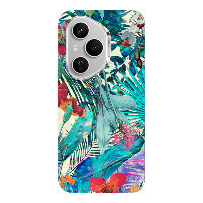 Honor Magic 400 Pro Blue laves tropical Transparent Silicone TPU Θήκη